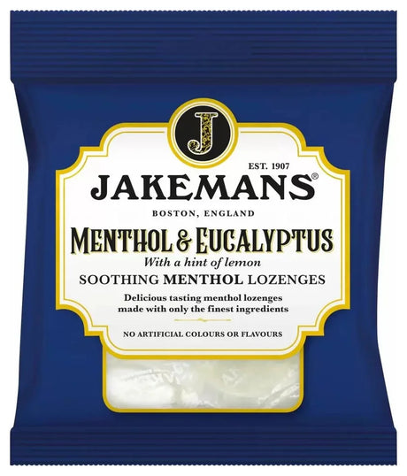 Jakemans Lozenges Menthol & Eucalyptus 73G (Case of 12)