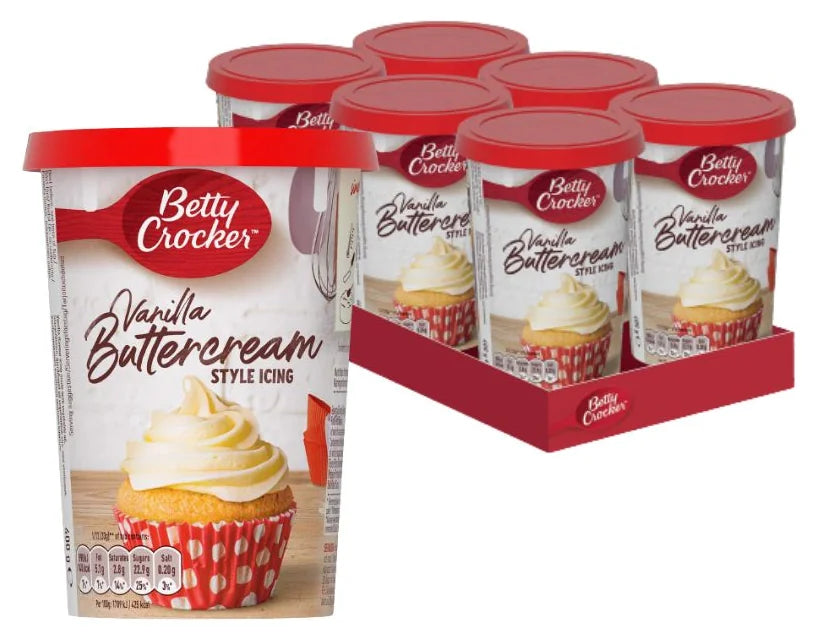 Betty Crocker Vanilla Buttercream Style Icing 400G (Case of 6)