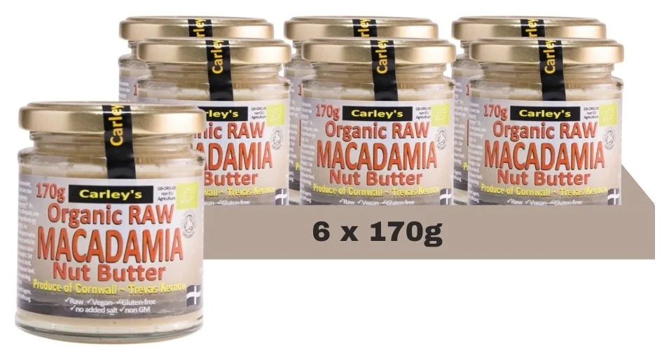 Carley's Organic Raw Macadamia Nut Butter 170G (Case of 6)