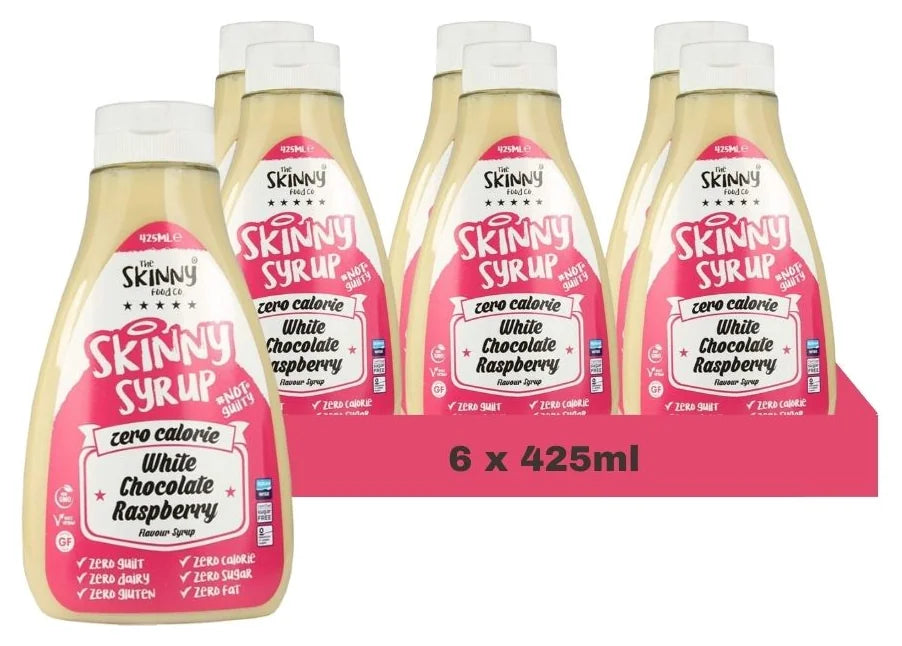 Skinny Syrup Zero Calorie White Chocolate Raspberry Sugar Free 425Ml (Case of 6)