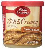 Betty Crocker Rich & Creamy Frosting Coconut Pecan 15.5 Oz (Case of 8)