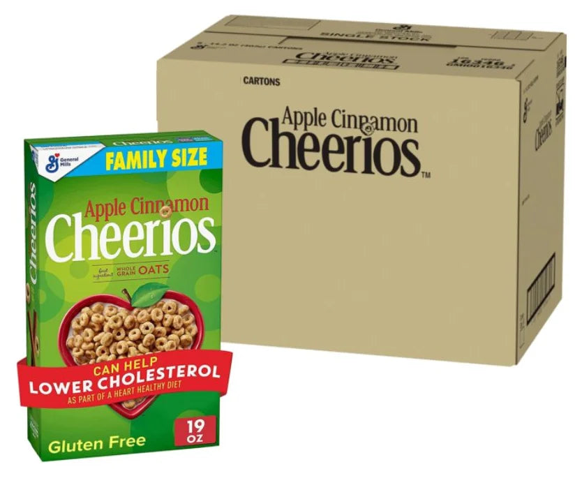 General Mills Apple Cinnamon Cheerios Cereal 19 Oz (Case of 7)