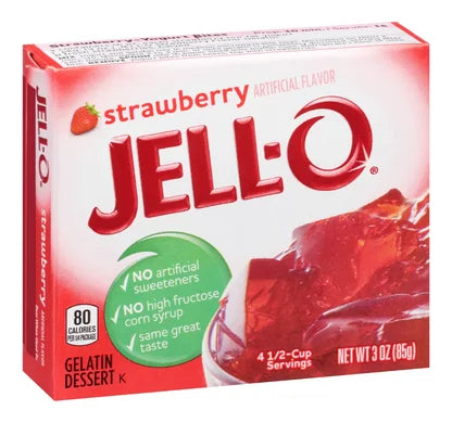 Jell-O Strawberry Gelatin 3Oz (85G) (Case of 24)