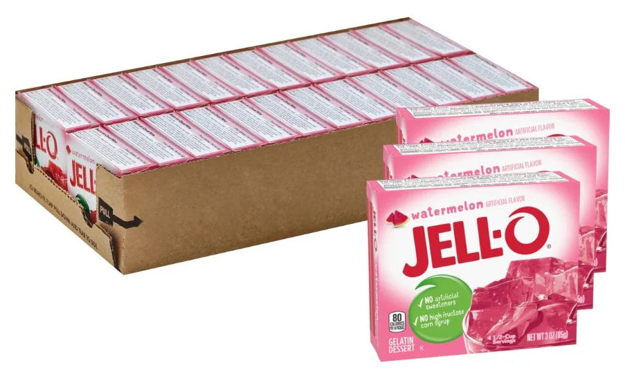 Jell-O Watermelon Gelatin 3oz (Case of 12)