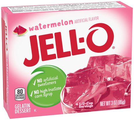 Jell-O Watermelon Gelatin 3oz (Case of 12)