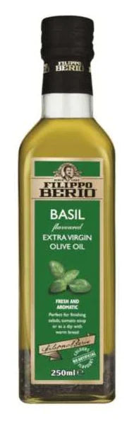 Filippo Berio Basil Extra Virgin Olive Oil 250ML (Case of 6)