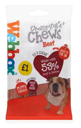 Webbox Chomping Chews Beef 20 Pack (Case of 10)