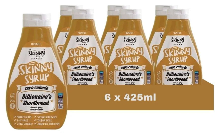 Skinny Syrup Billionaires Shortbread Zero Calorie Sugar Free 425Ml (Case of 6)