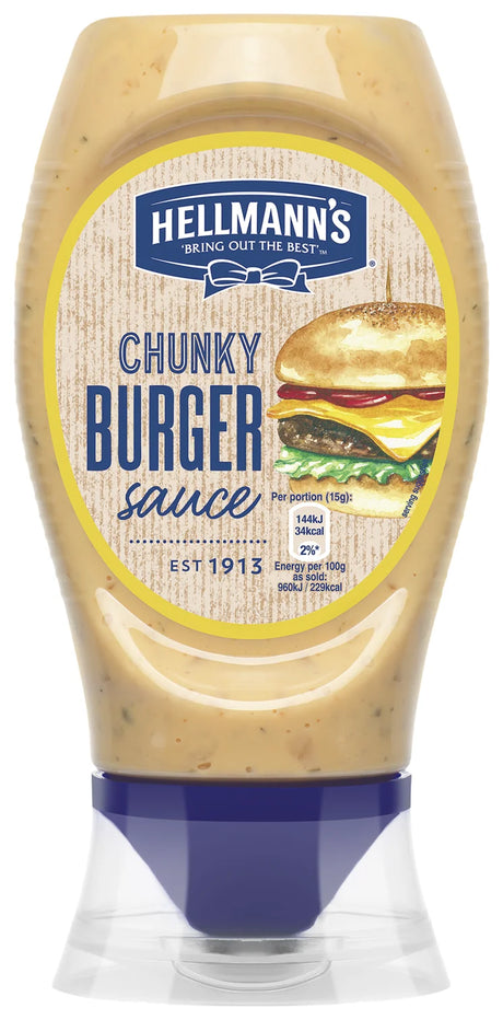 Hellmann's Chunky Burger Sauce 250ML (Case of 8)