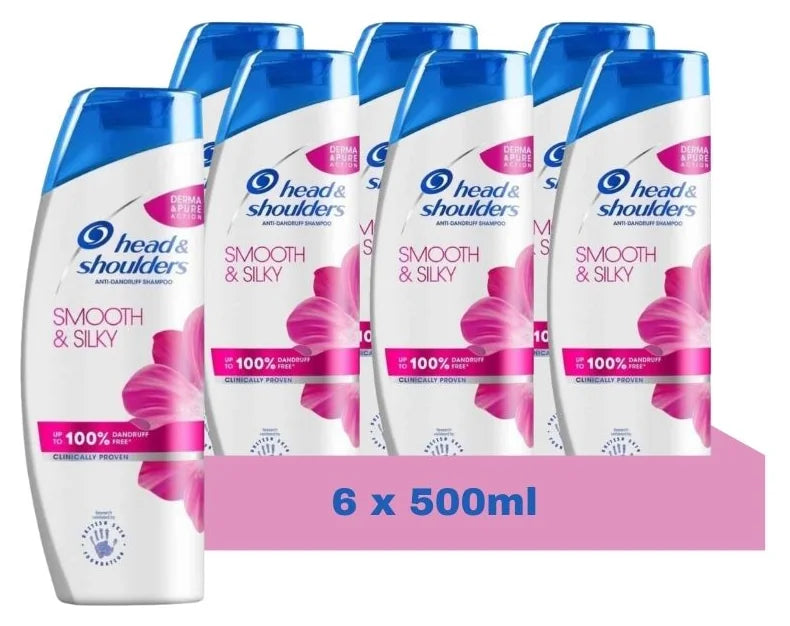 Head & Shoulders Shampoo Smooth & Silky 500ML (Case of 6)