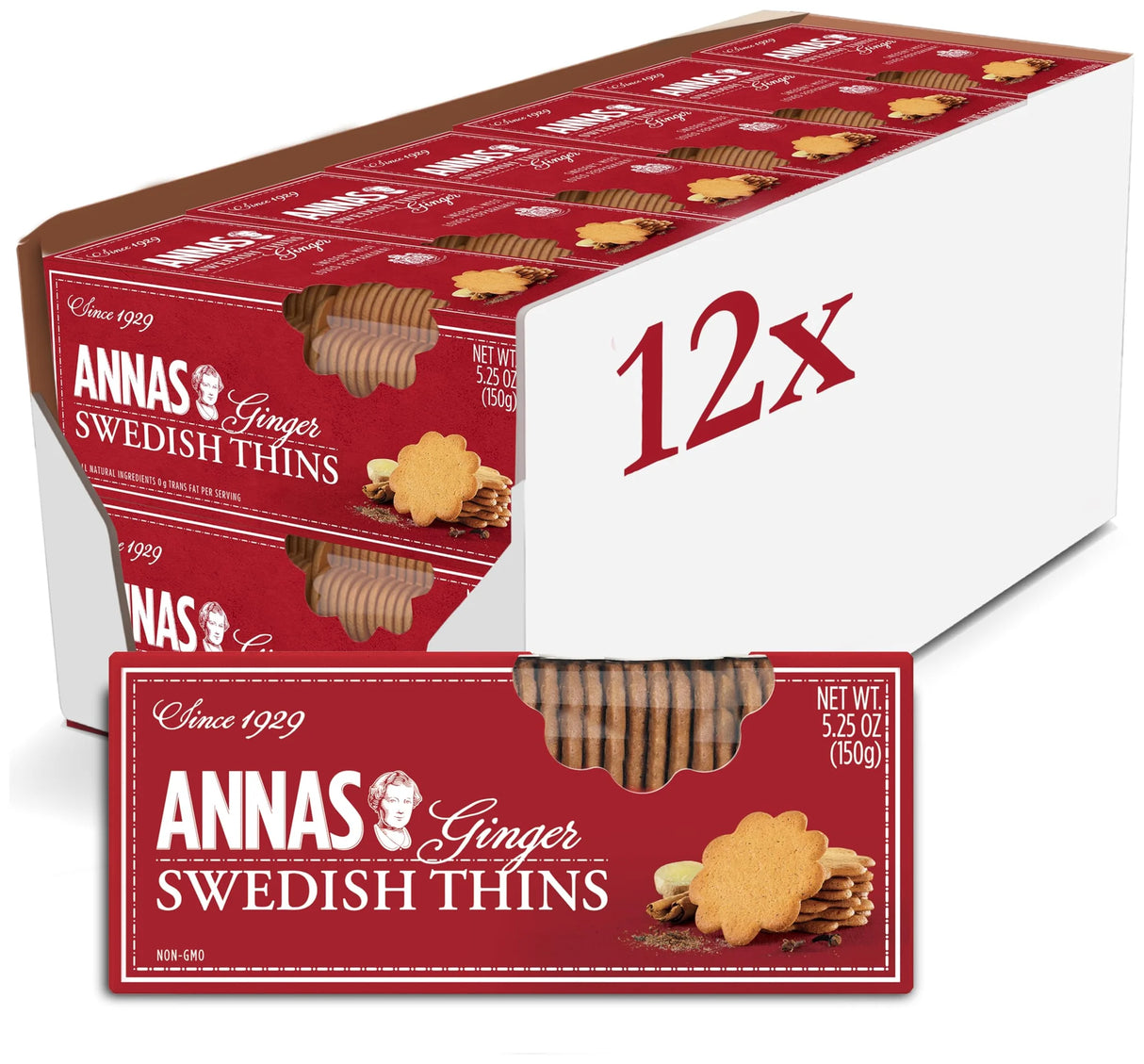 Anna's Ginger Thins 150G (Case of 12)
