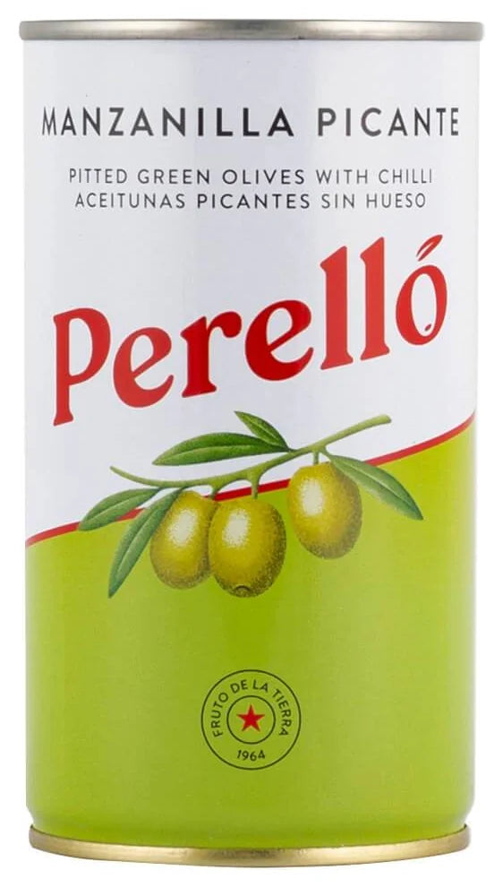 Perello Manzanilla Pitted Olives 150G (Case of 15)