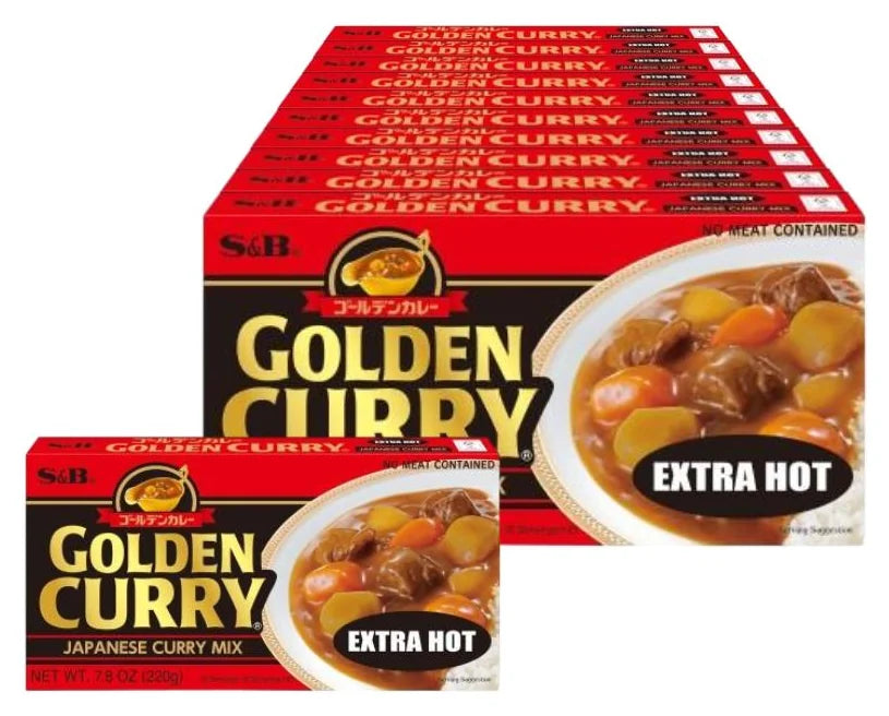 S&B Golden Curry Extra Hot 220G (Case of 20)