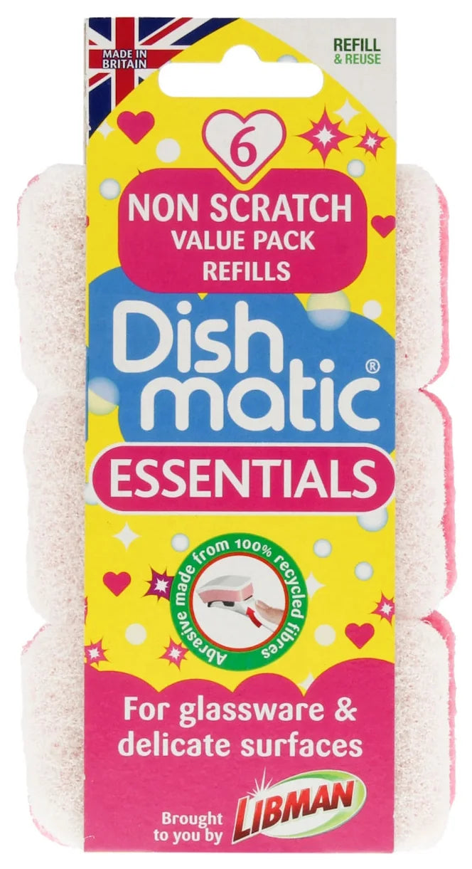 Dishmatic Nonscratch Refills 6 Pack