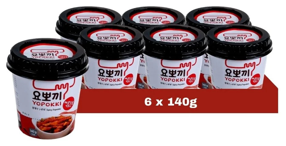 Young Poong Yopoki Spicy Topoki Cup 140G (Case of 6)