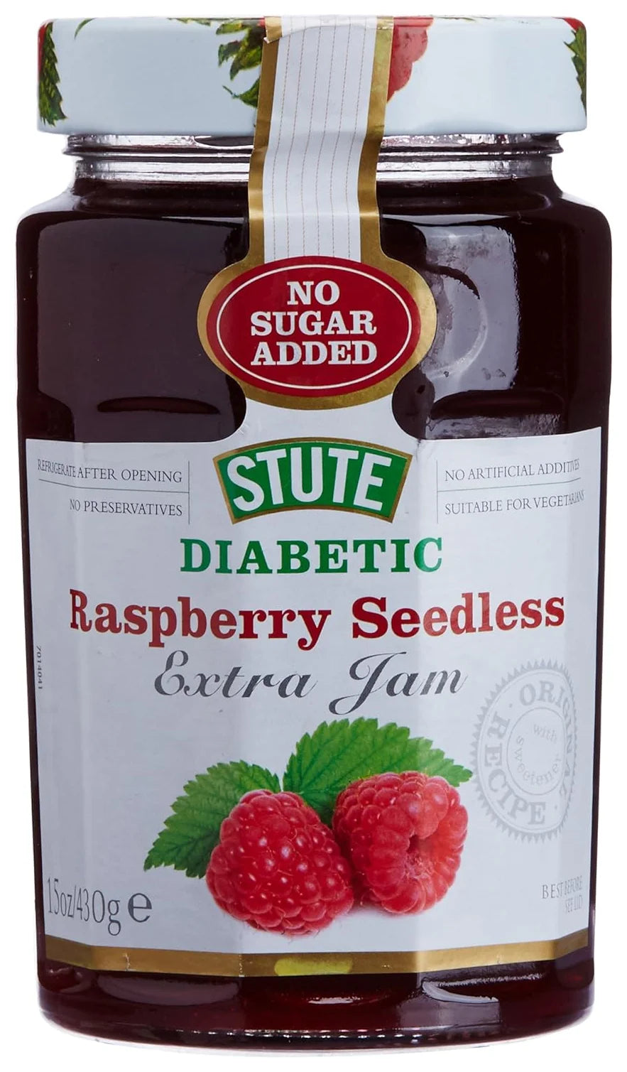 Stute Diabetic Raspberry Seedless Extra Jam 430g (Case of 6)