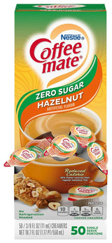 Coffee-Mate - Zero Sugar Hazelnut Liquid Creamer Single Serve Tubs - 50CT