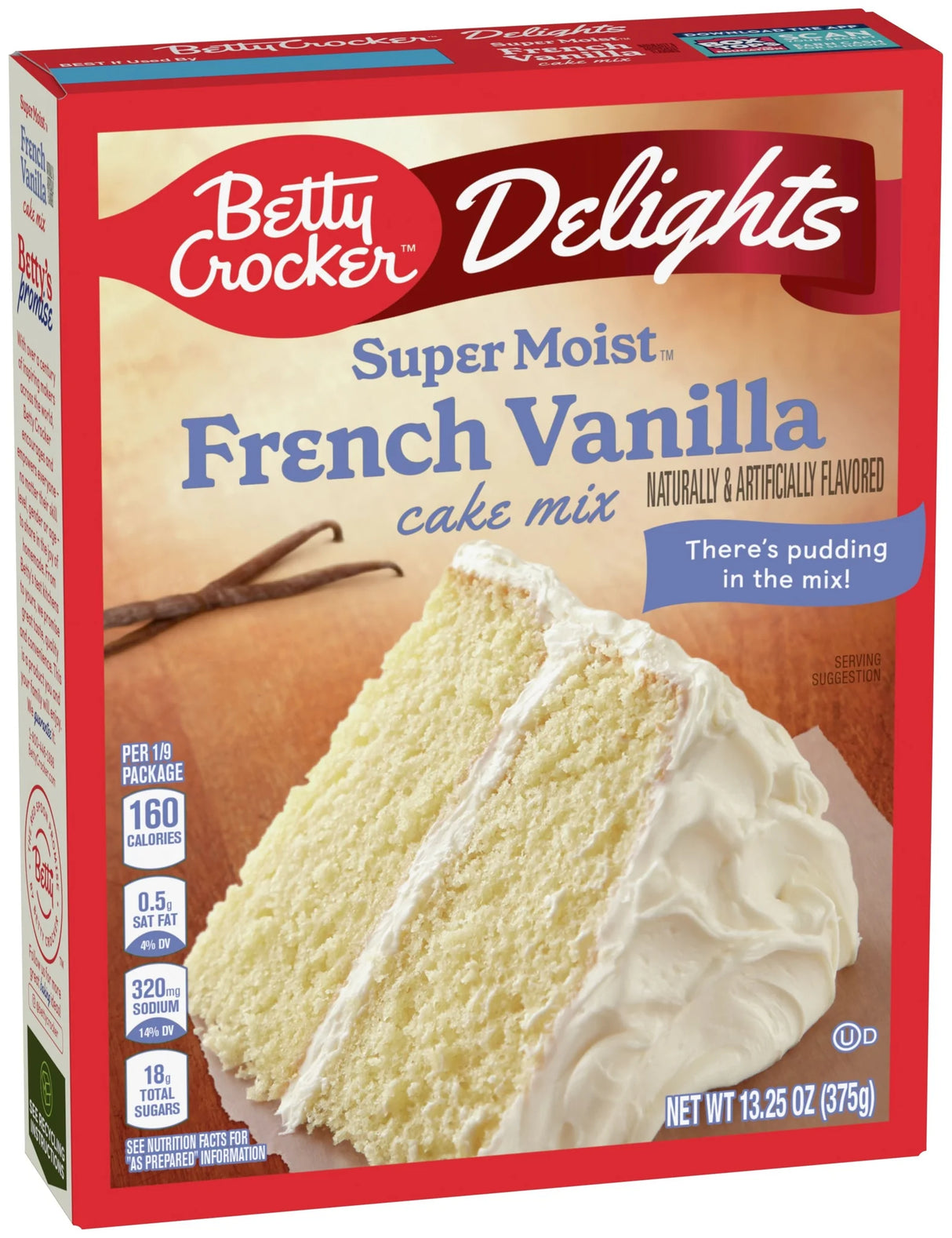 Betty Crocker French Vanilla Cake Mix 13.25 Oz (Case of 12)