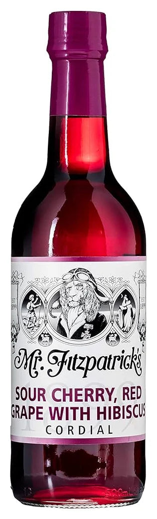Mr Fitzpatrick's Sour Cherry, Grape & Hibiscus Cordial 500ML