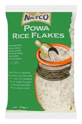 Natco Powa Medium Flaked Rice 1KG (Case of 6)