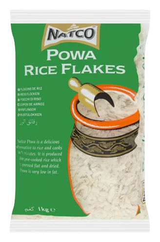Natco Powa Medium Flaked Rice 1KG (Case of 6)