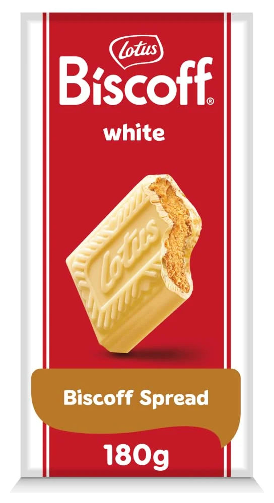Lotus White Chocolate With Biscoff Spread 180G