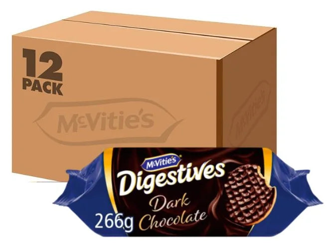 McVitie's Dark Chocolate Digestives 266G (Case of 12)