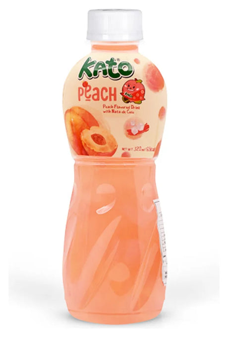 Kato Nata De Coco Peach Juice 320ML (Case of 24)