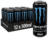 Monster Absolute Zero Energy Drink 500Ml (Case of 12)