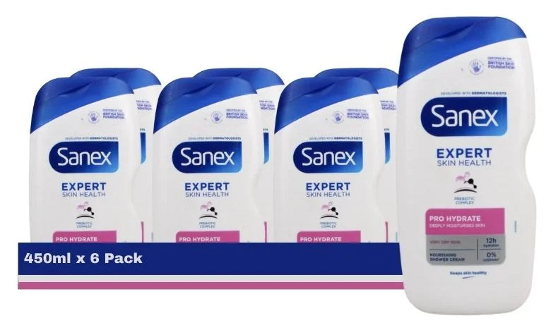 Sanex Dermo Shower Gel Pro Hydrate Very Dry Skin 450ML (Case of 6)