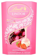 Lindt Lindor Strawberries & Cream Cornet 200G (Case of 8)