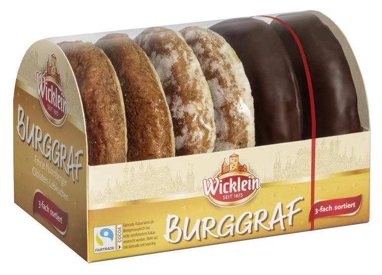 Wicklein Assorted Burggraf Lebkuchen 14% Nut 200G