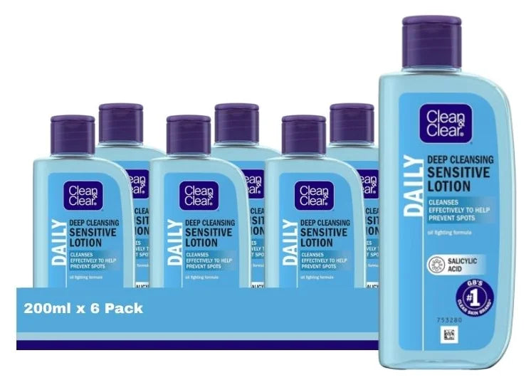 Clean&Clear Deep Cleansing Lotion Sensitive 200ML (Case of 6)