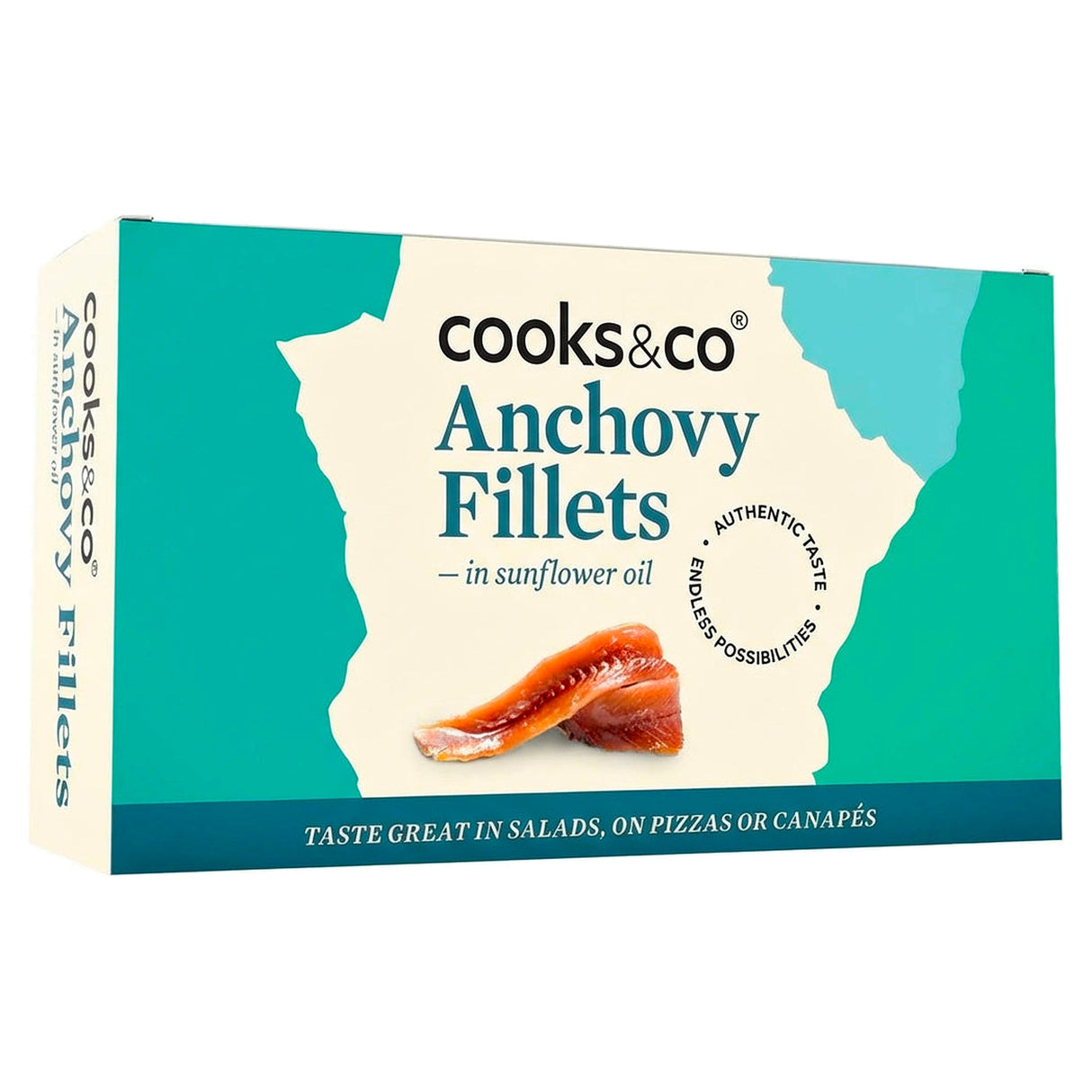 Cooks & Co Anchovy Fillets Sunflower Oil Tins 50G