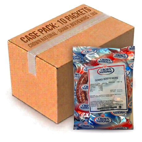 Crown National Ouma'S Boerewors 1.1KG (Case of 10)