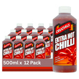Crucials Extra Hot Chilli Squeezy Sauce 500Ml (Case of 12)