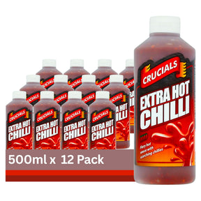 Crucials Extra Hot Chilli Squeezy Sauce 500Ml (Case of 12)
