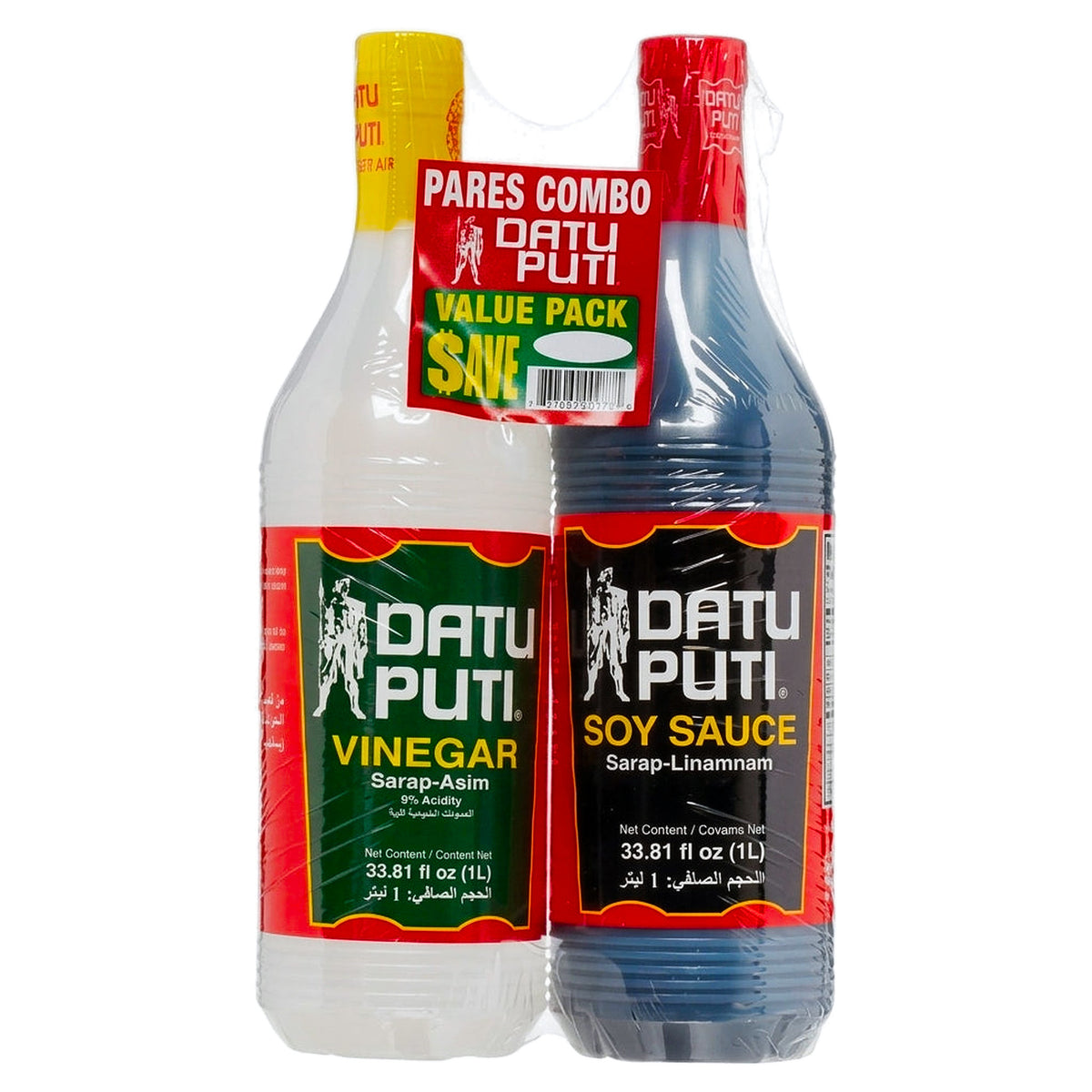 Datu Puti Value Pack Soy Sauce And Vinegar (2X1Ltr)