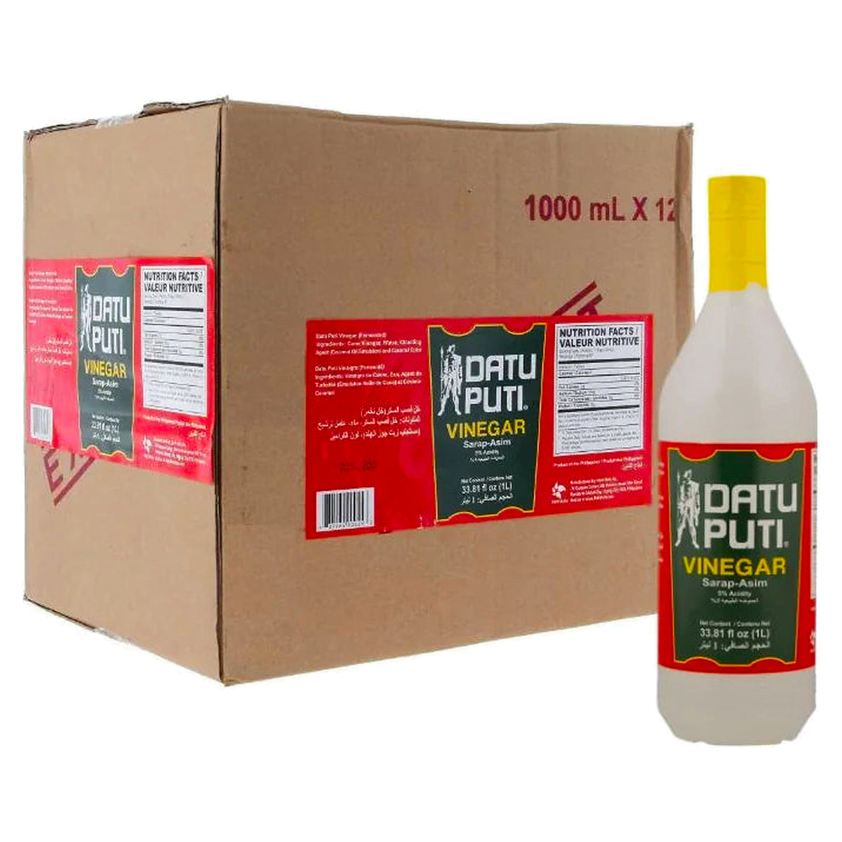 Datu Puti Vinegar 1ltr (Case of 12)