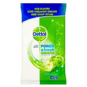Dettol Floor Wipes Green Apple 15S