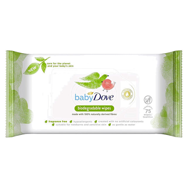 Dove Baby Biodegradable Wipes 75S