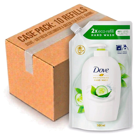 Dove Go Fresh Cucumber & Green Tea Liquid Hand Wash Refill 500ML (Case of 10)