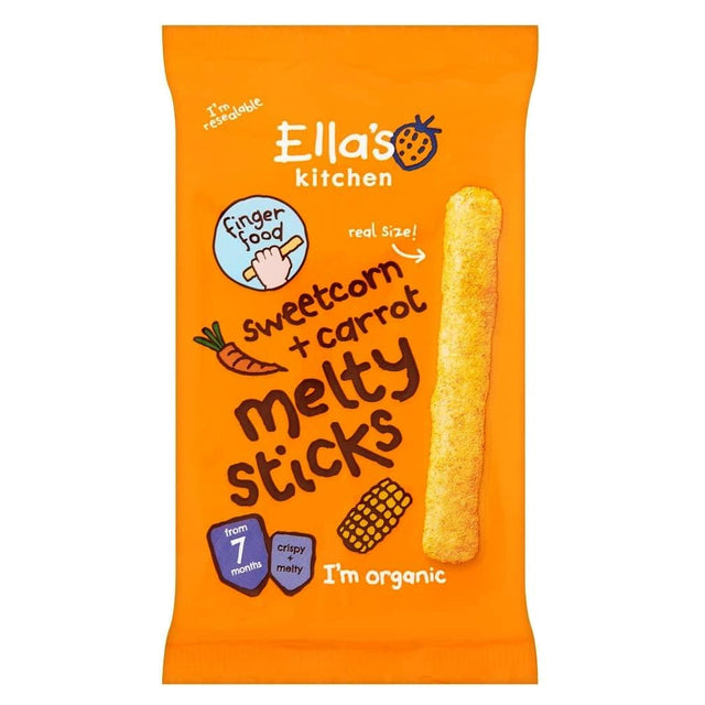 Ella'S Kitchen Sweetcorn & Carrot Melty Sticks 16G