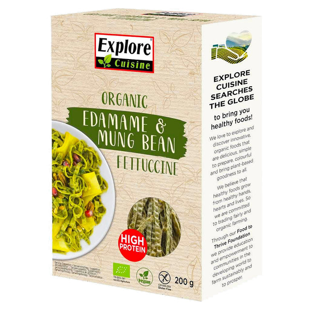 Explore Cuisine Organic Edamame & Mung Bean Fettuccine 200G