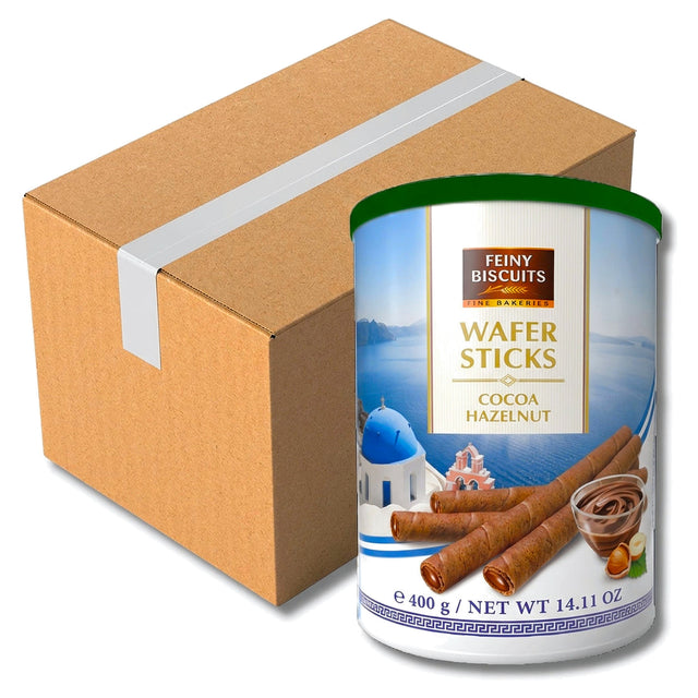Feiny Biscuits Wafer Rolls With Cocoa Hazelnut Cream 400G (Case of 12)