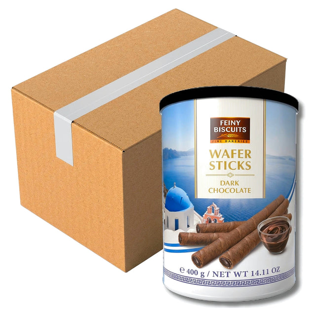 Feiny Biscuits Wafer Rolls With Dark Chocolate Cream 400G (Case of 12)