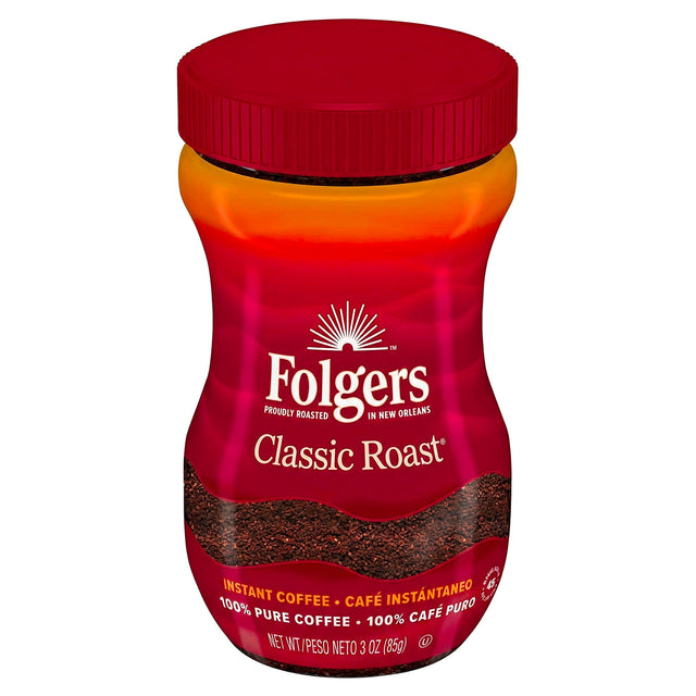 Folgers Classic Roast Instant Coffee 3oz (85G)