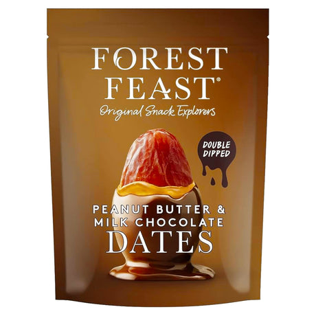 Forest Feast Belgian Milk Choc Peanut Butter Dates 140G