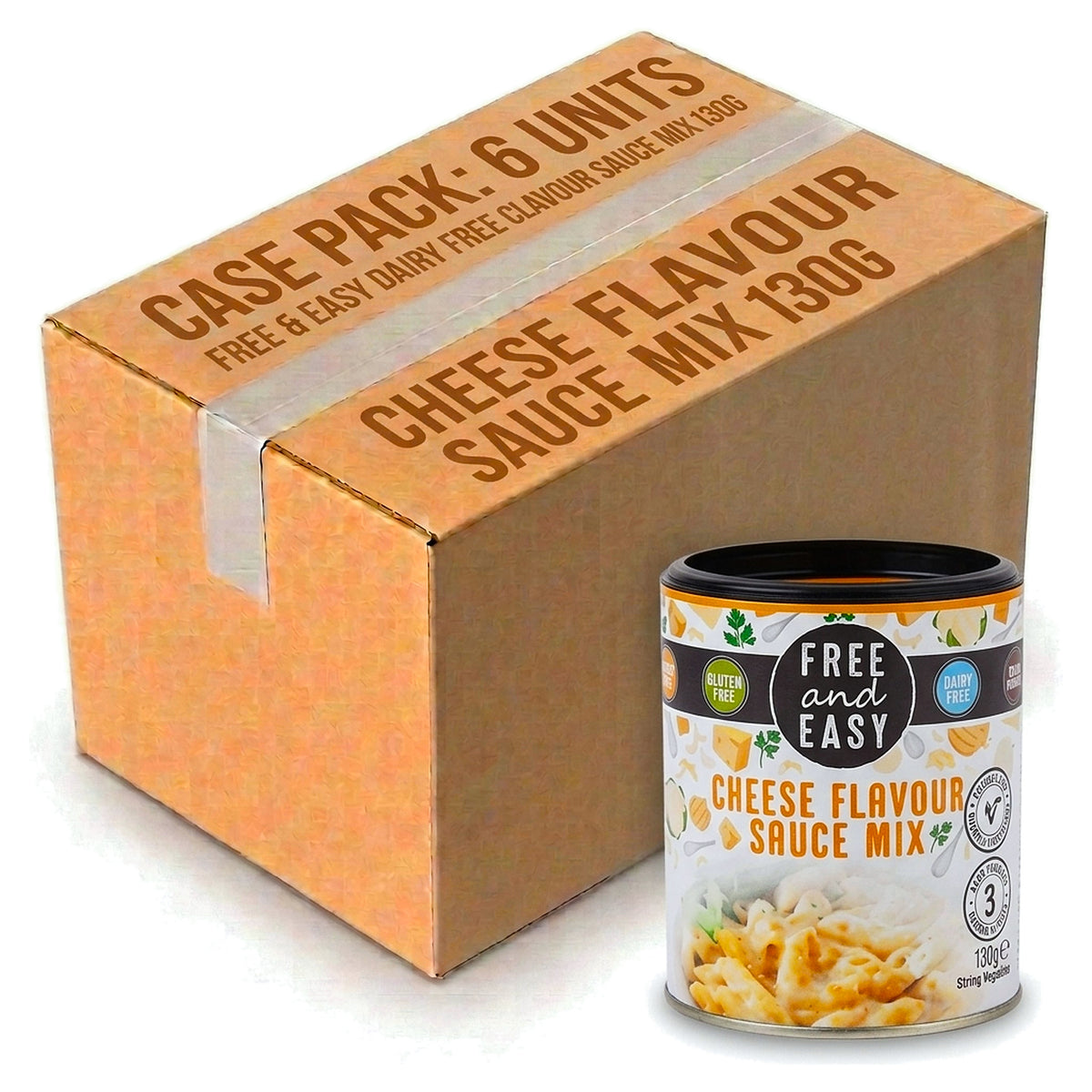 Free & Easy Dairy Free Cheese Flavour Sauce Mix 130G (Case of 6)