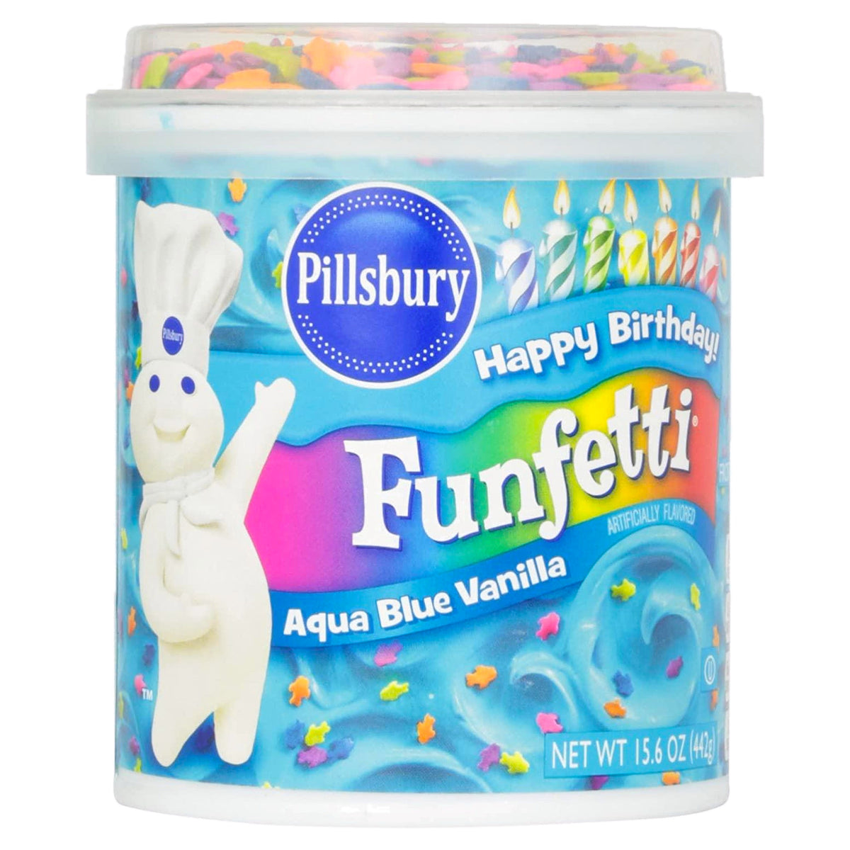 Funfetti Aqua Blue Frosting 15.6Oz